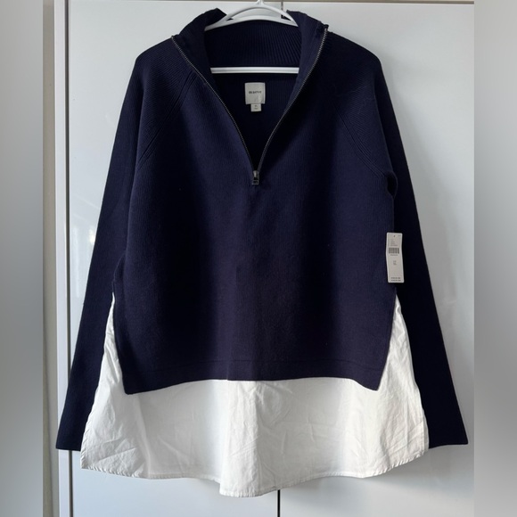 NWT Size XL - Maeve Half-Zip Twofer Mock-Neck Sweater (NWT US$ 128) - Picture 4 of 14